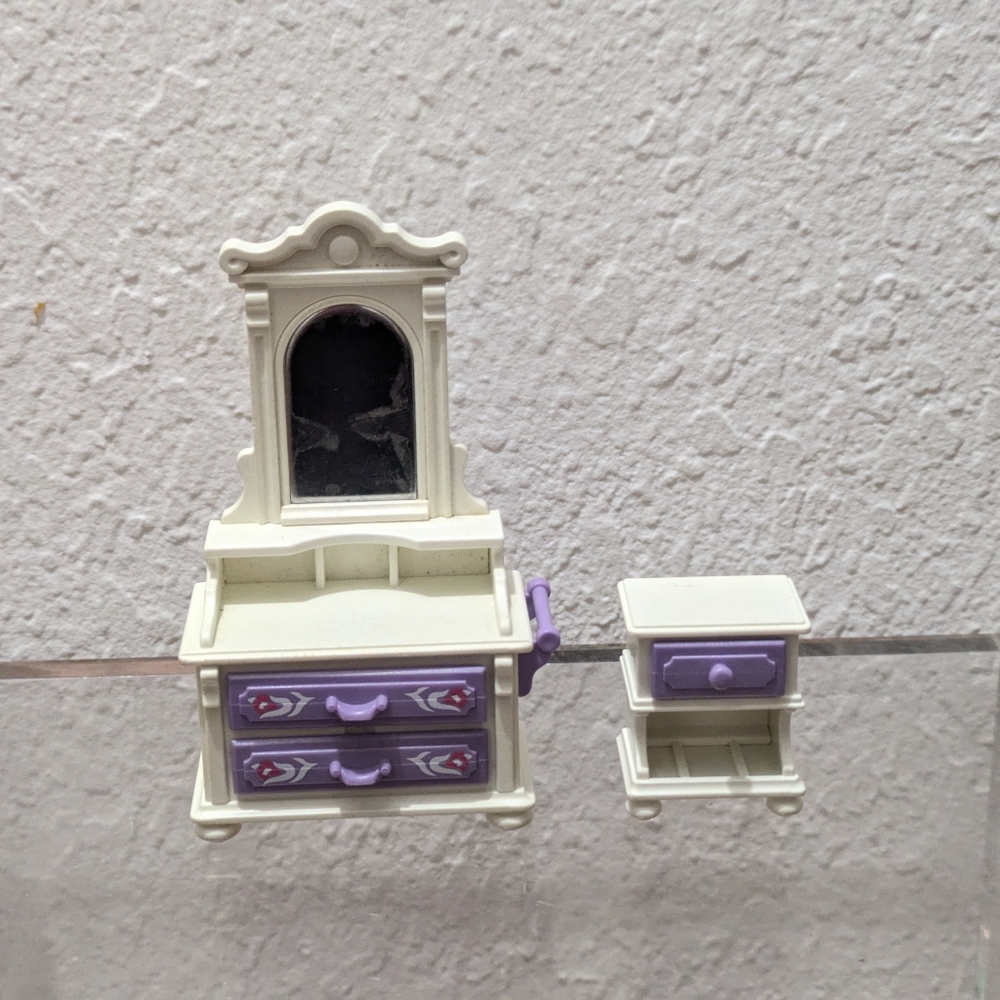Playmobil 5325 Victorian Mansion Bedroom Dresser With Mirror And Nightstand